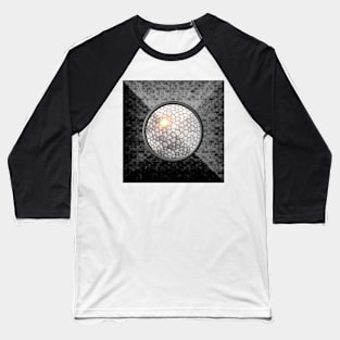 Sacred Geometry 3D Titanium Pyramid Architecture Baseball T-Shirt